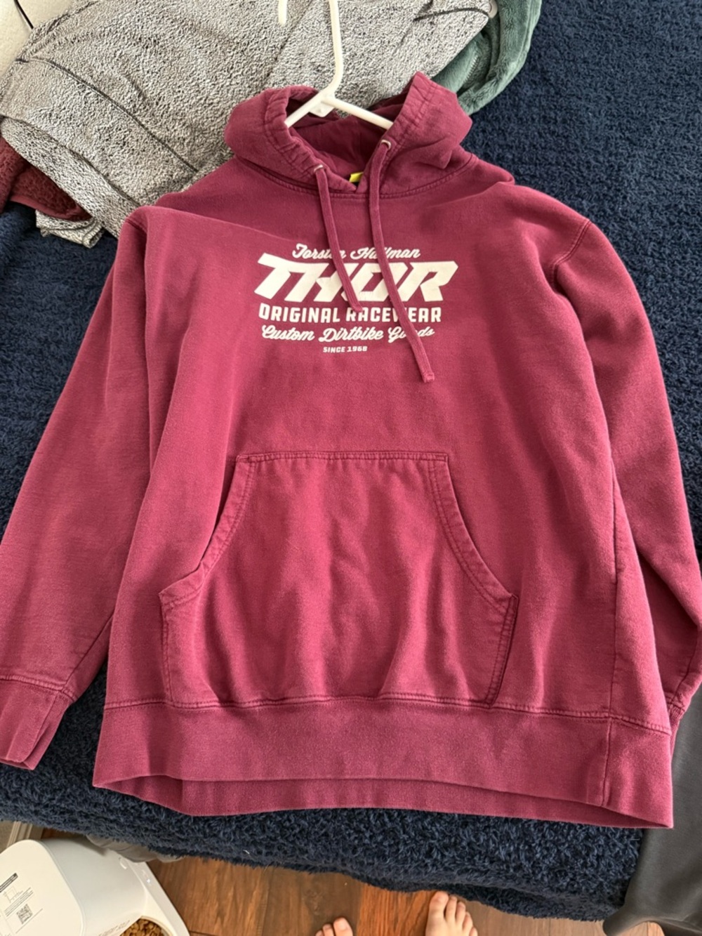 Thor Men's Hoodie Large Maroon